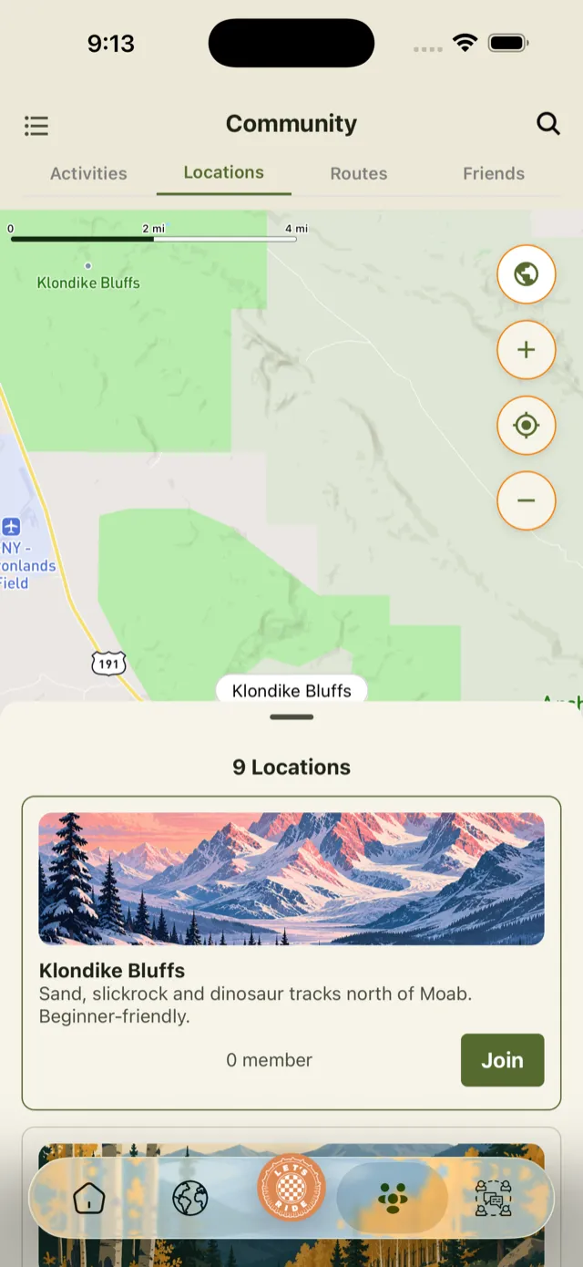 Map-first location discovery